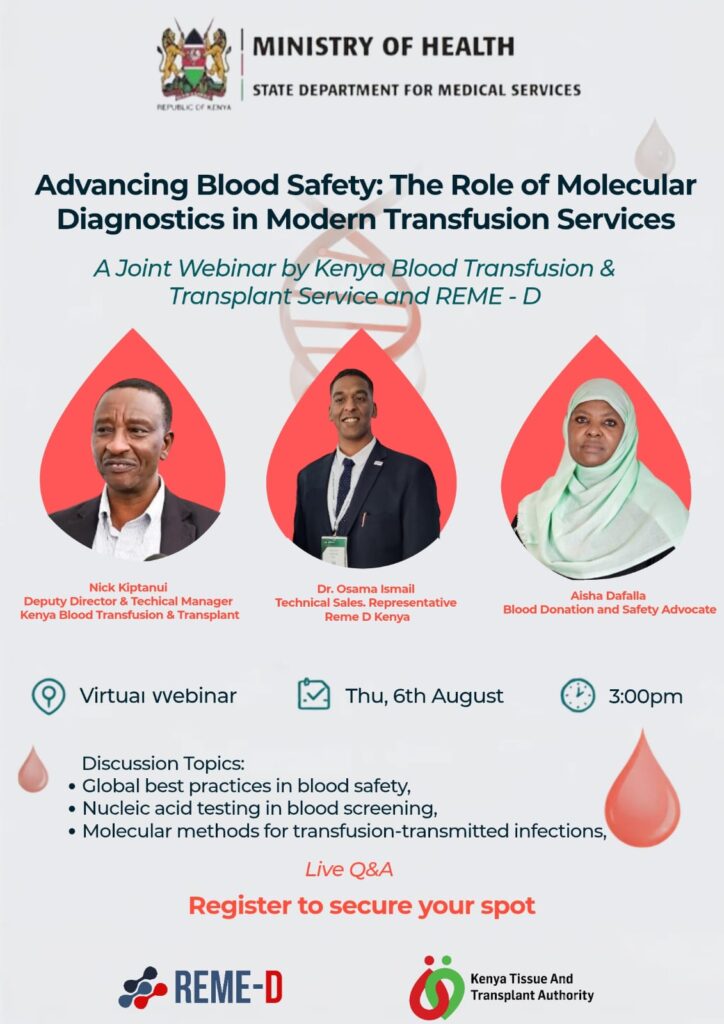 🩸 Tomorrow: “Advancing Blood Safety — The Role of Molecular Diagnostic…